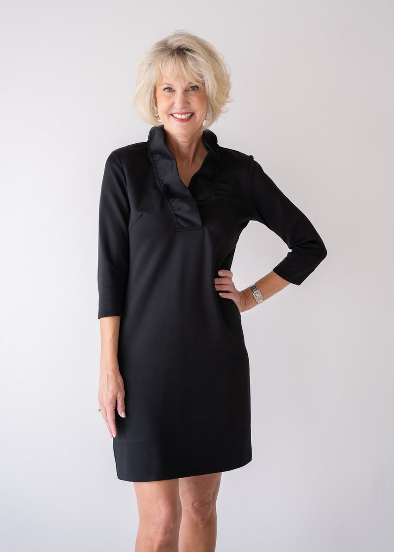 Jersey Ruffneck Dress