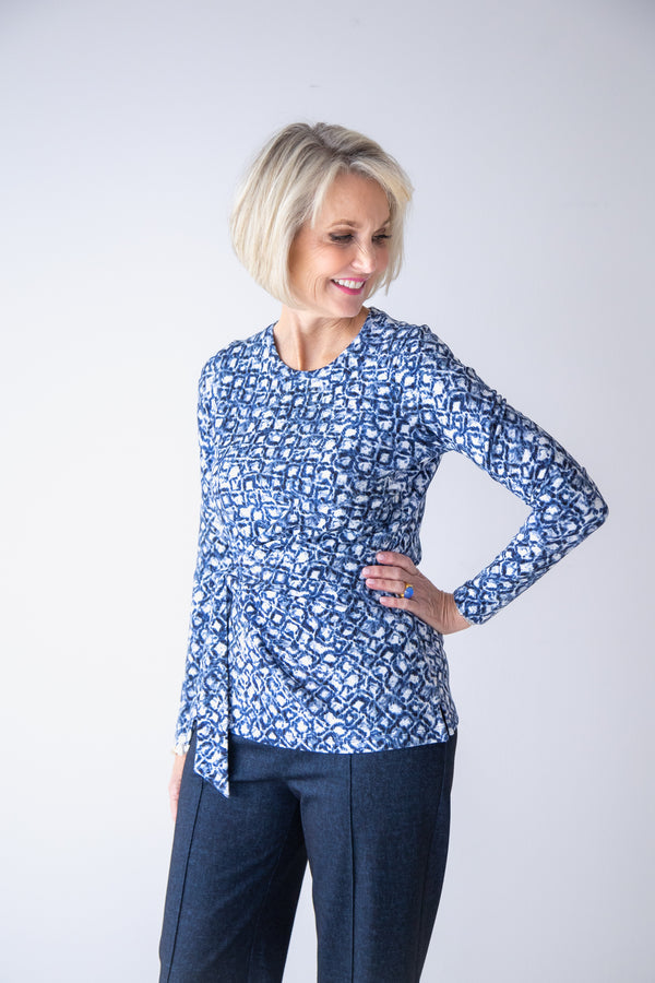 Mosaic Side Tie Top