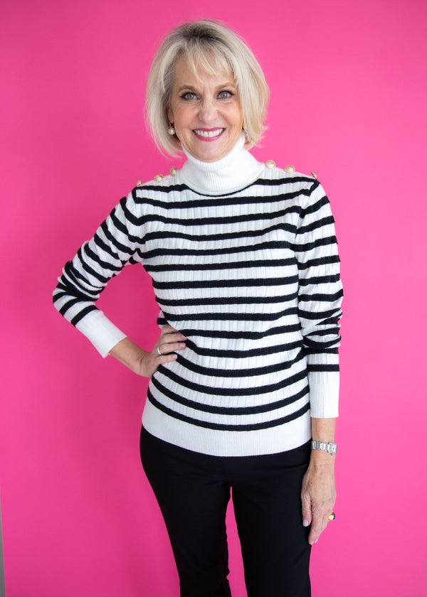 Ecru/Black Sweater