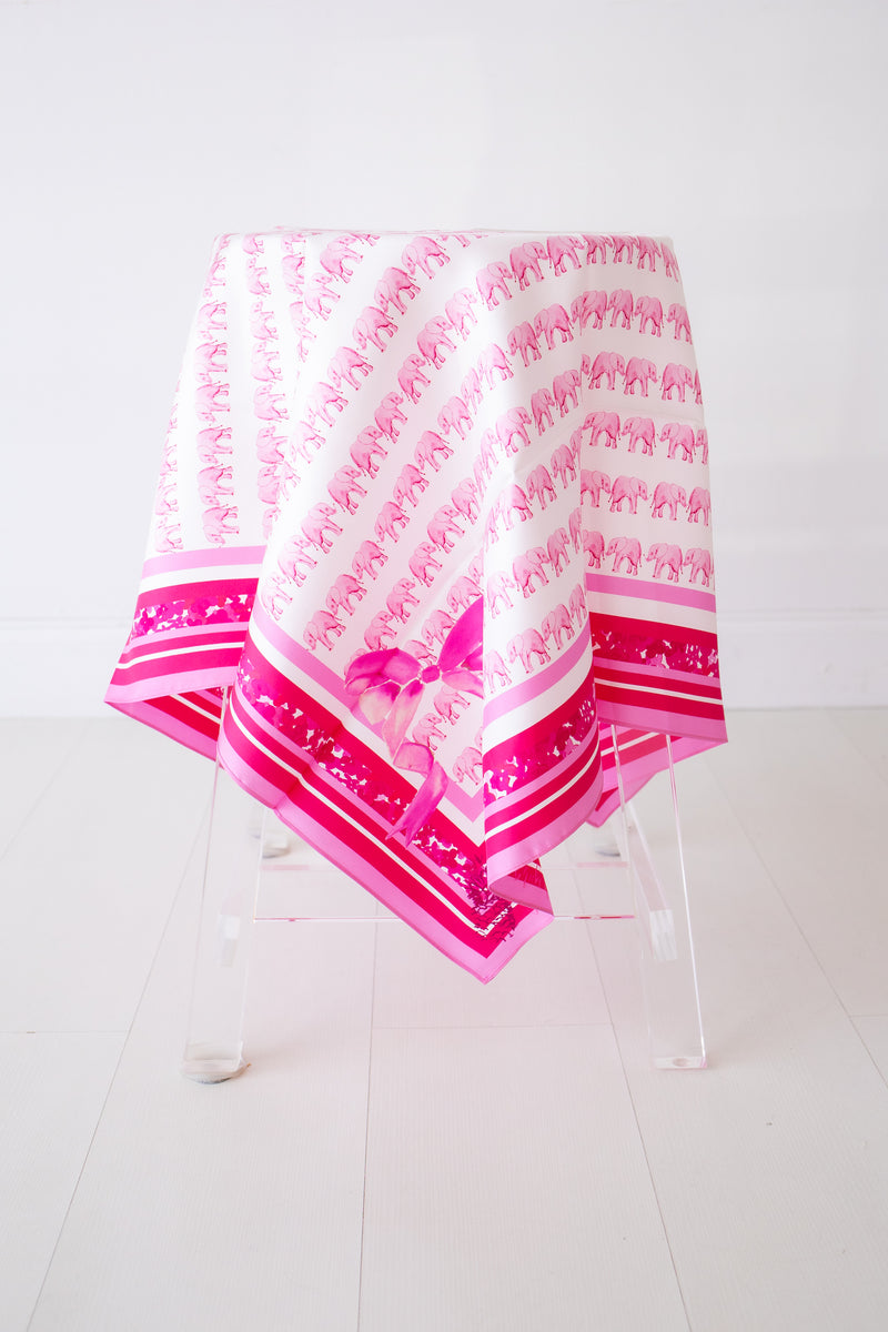 Pink Elephants Scarf