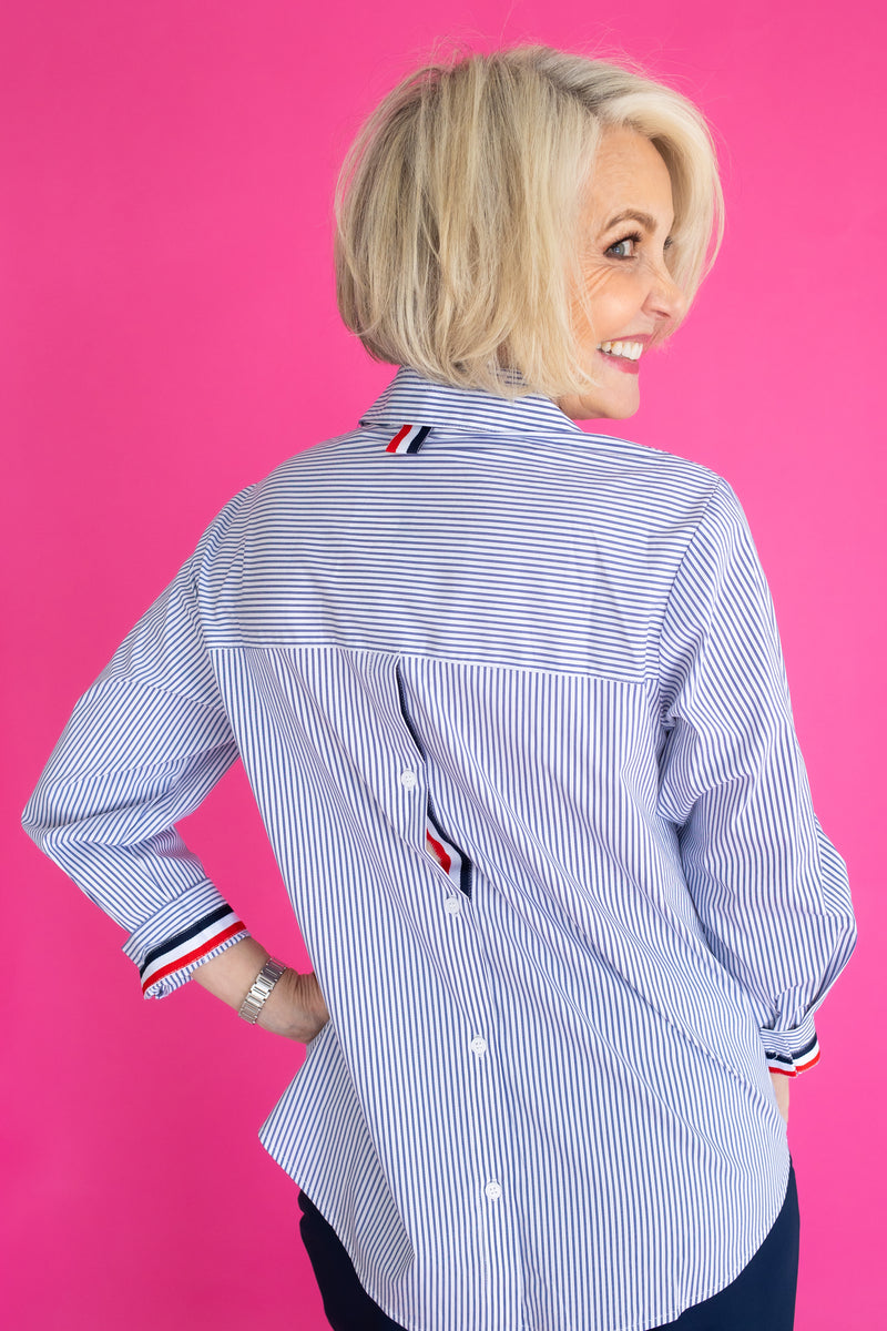 Jasmine Cotton Pinstripe Shirt