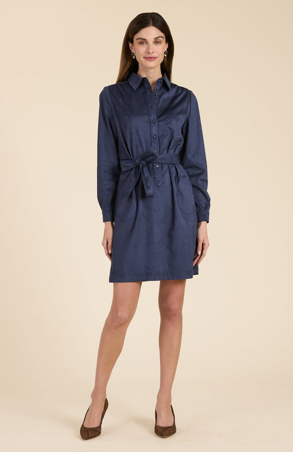 Ziva Faux Suede Shirtdress - 2 Colors