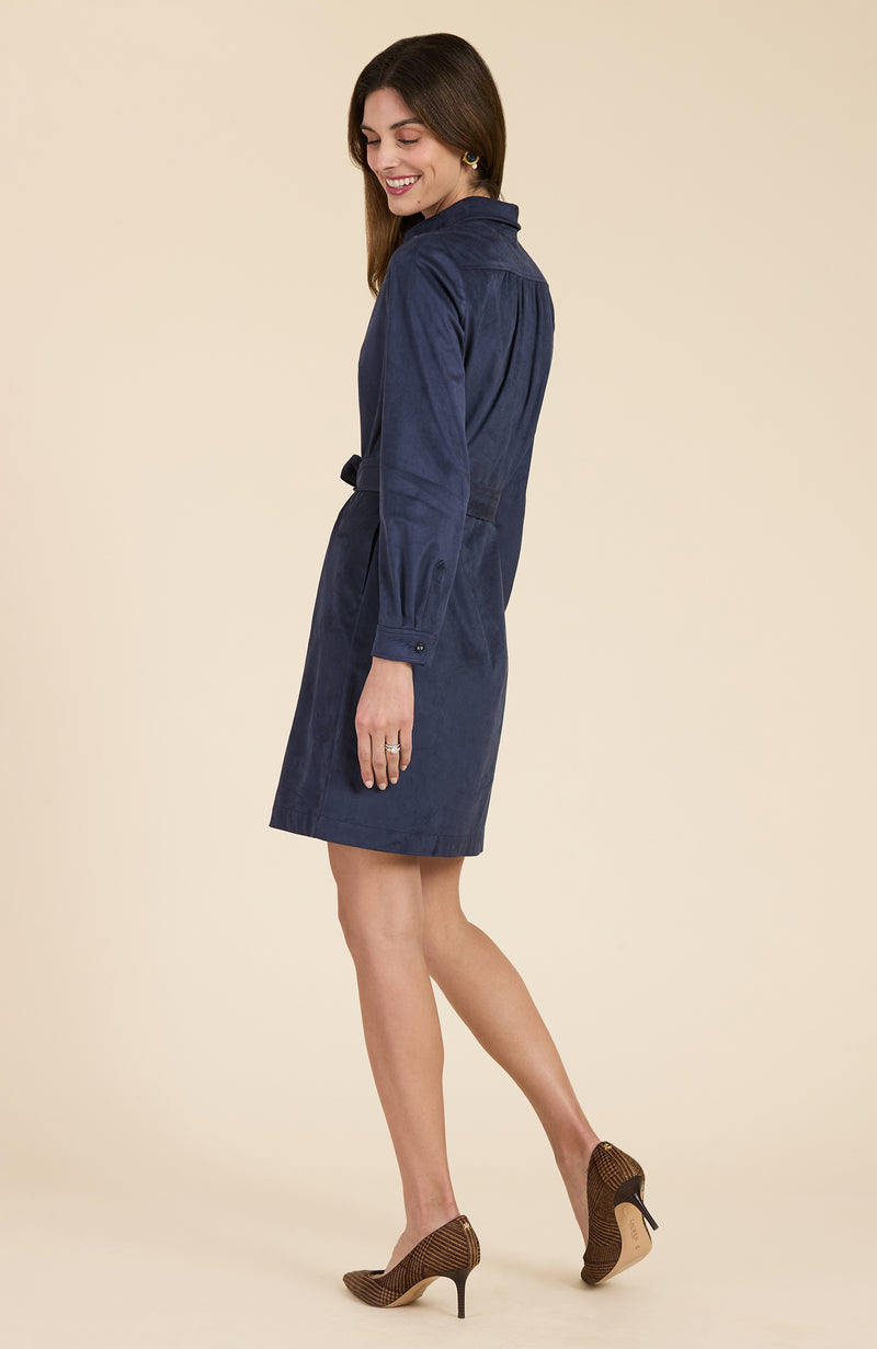 Ziva Faux Suede Shirtdress - 2 Colors