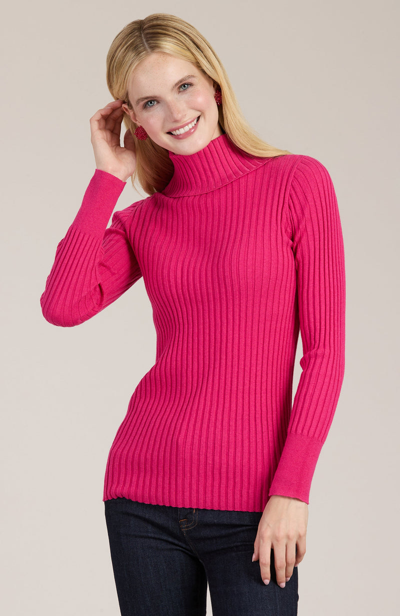 Cotton Cashmere Ribbed Turtleneck - 5 Colors