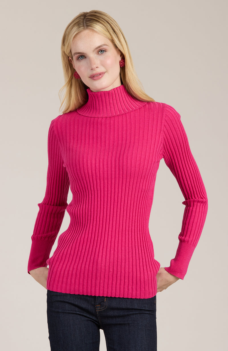 Cotton Cashmere Ribbed Turtleneck - 5 Colors