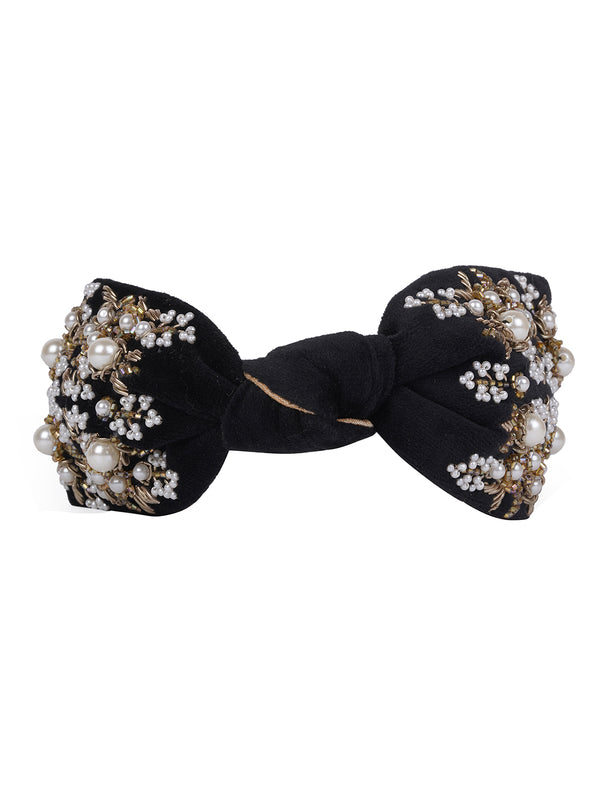 Black Beaded Headband