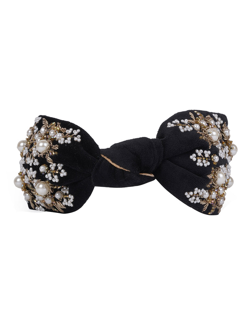 Black Beaded Headband