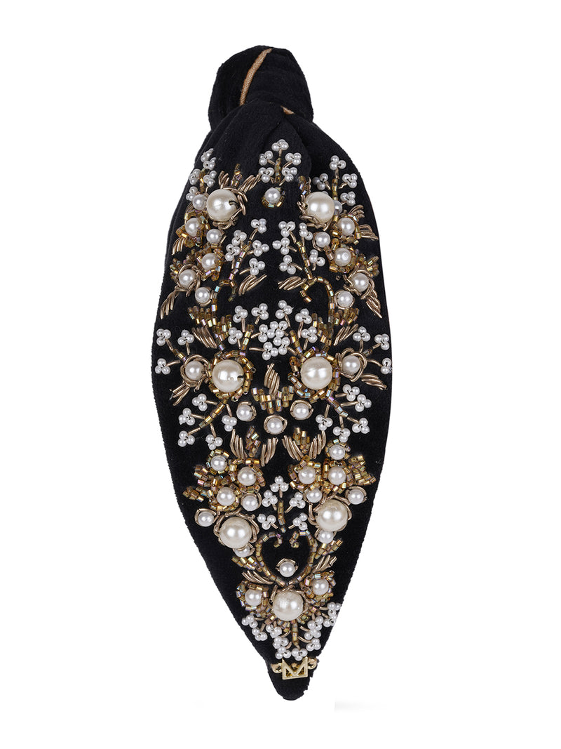 Black Beaded Headband