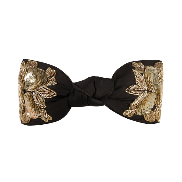 Black and Gold Sequin Headband