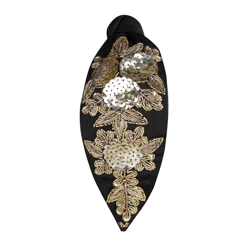 Black and Gold Sequin Headband