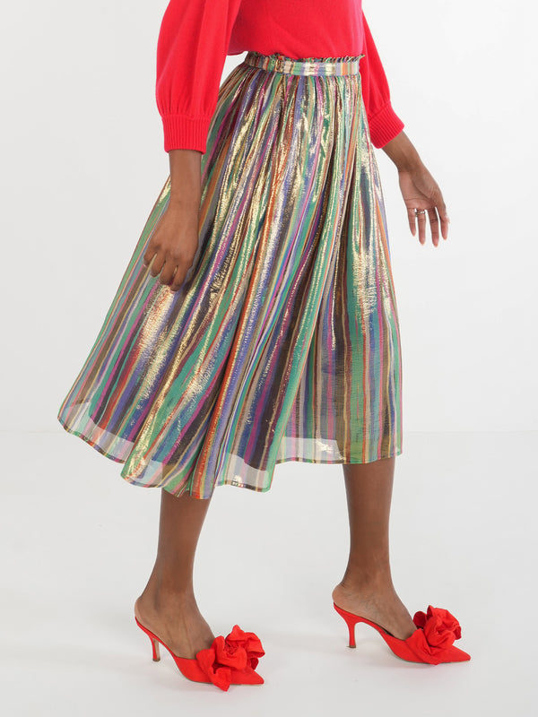 Pleated Midi Skirt  - Tinsel