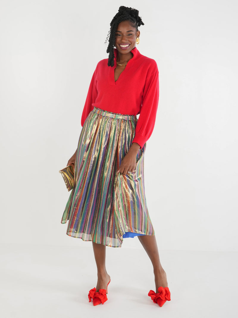 Pleated Midi Skirt  - Tinsel