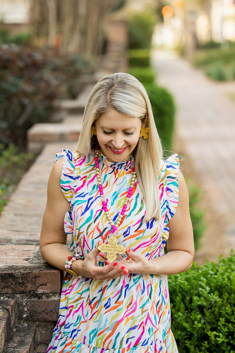 Hot Pink Jade with Lydia Cross