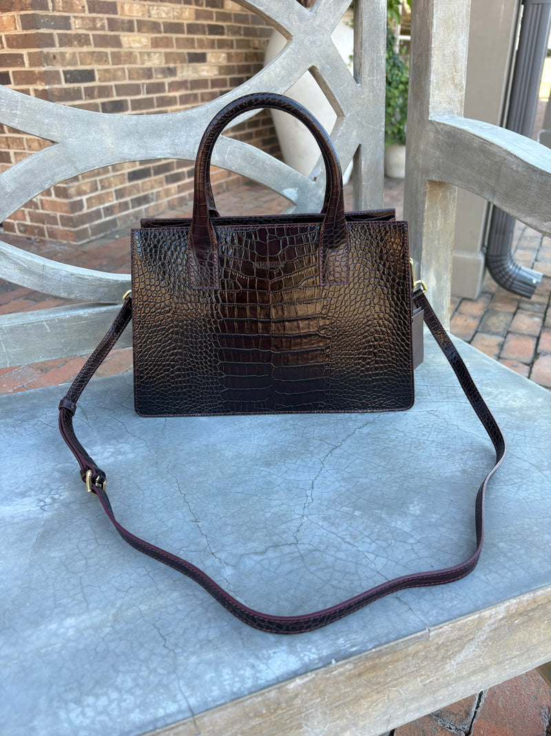 Bonjour Faux Croc Bag