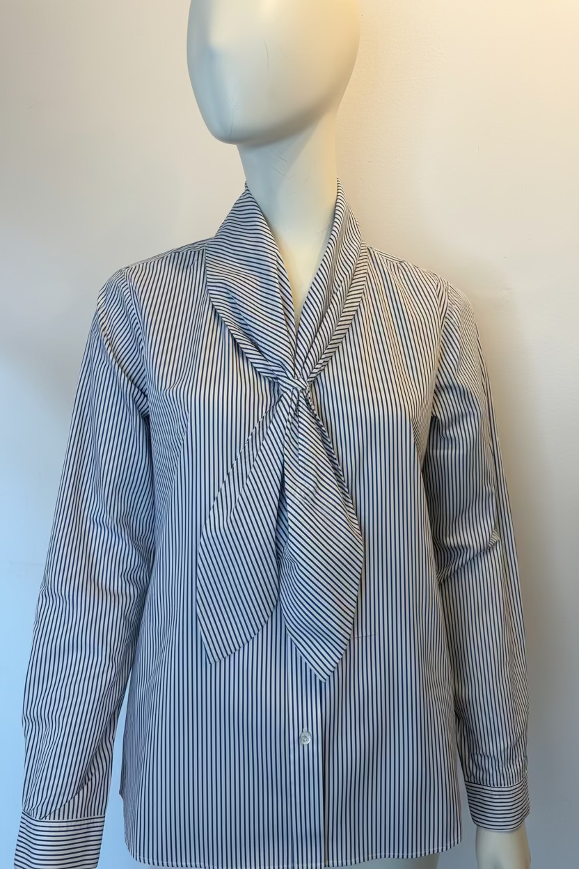 Stripe Tie Blouse