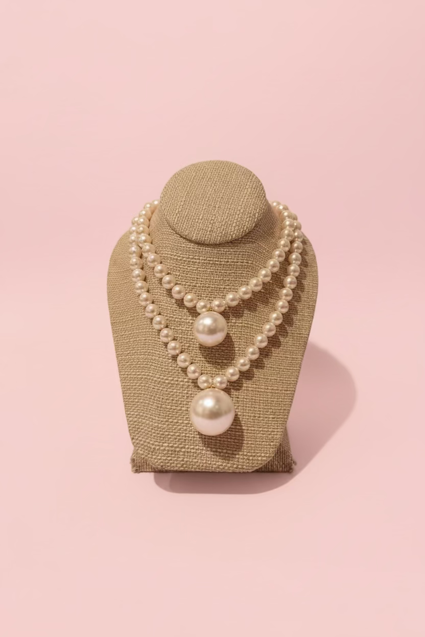 Double Pearl Necklace
