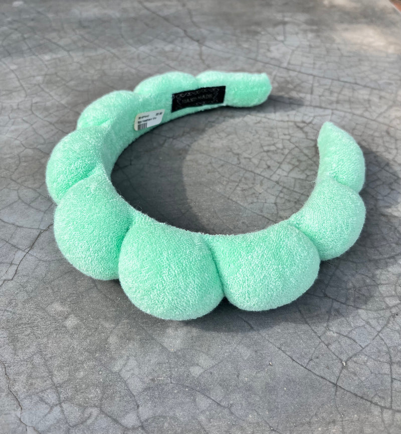 Terry Bubble Spa Headband - 4 Colors Green