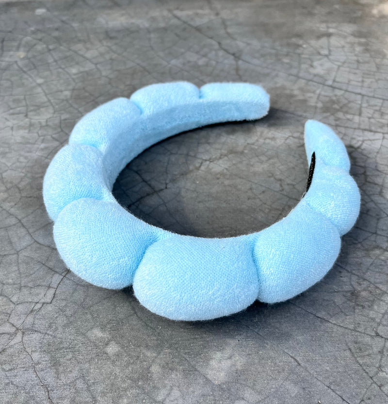 Terry Bubble Spa Headband - 4 Colors Blue
