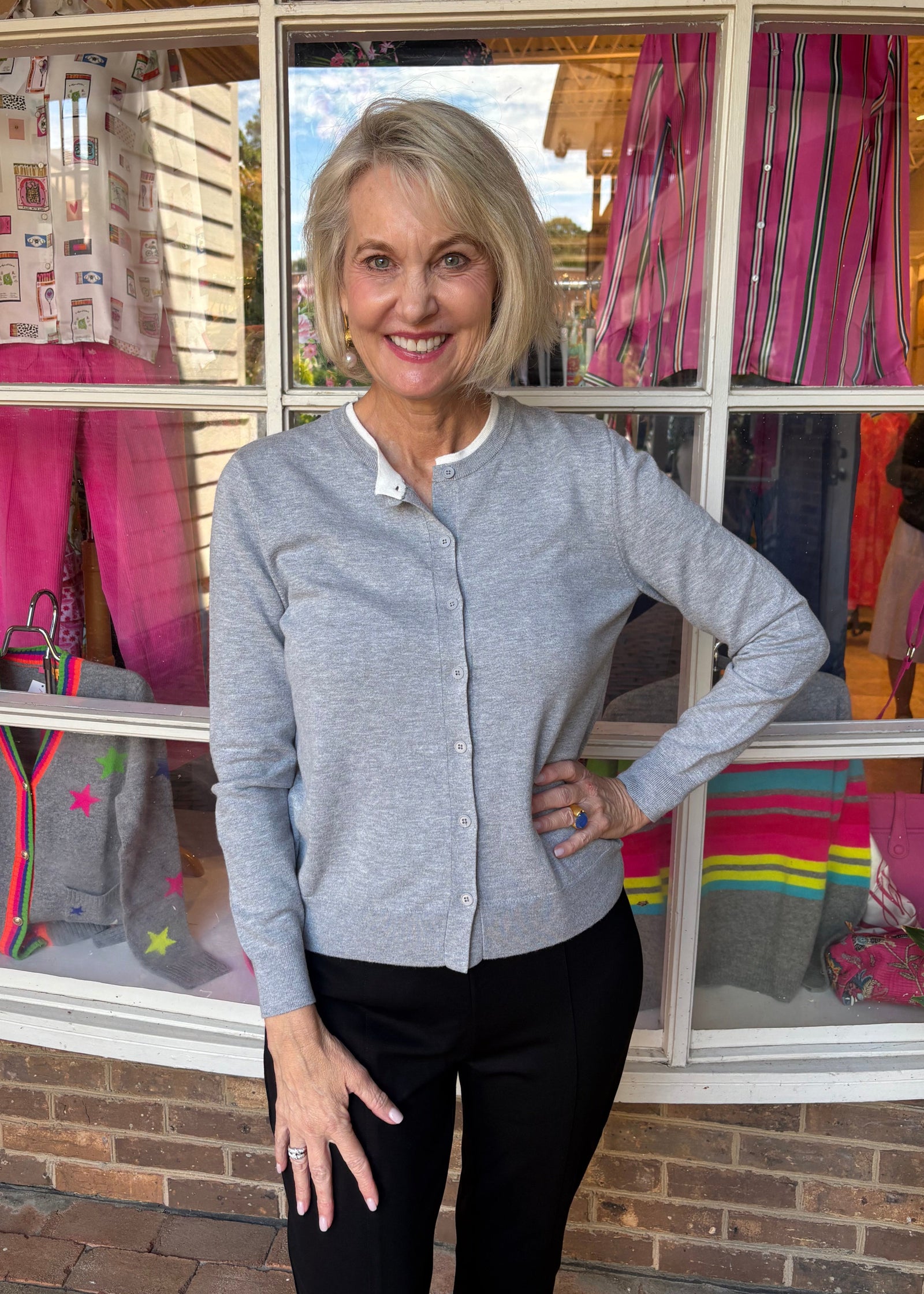 Double Layer Detail Cardigan – Ginger Howard Selections