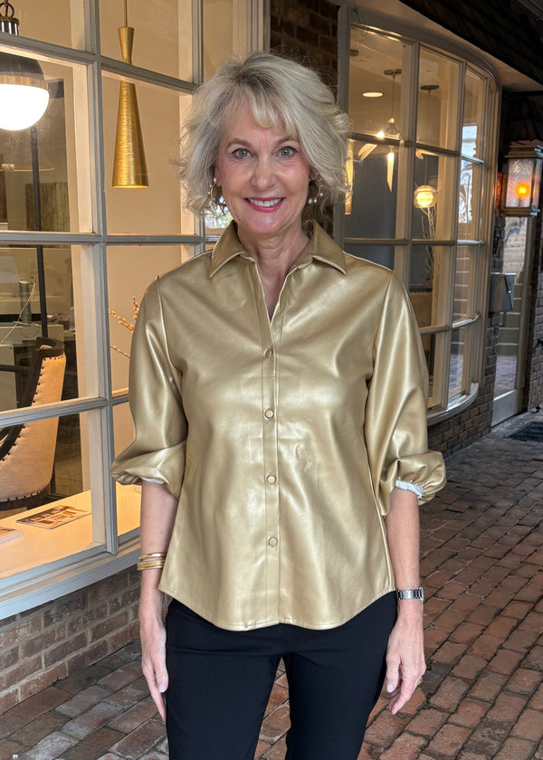 Vegan Leather Morgan Top
