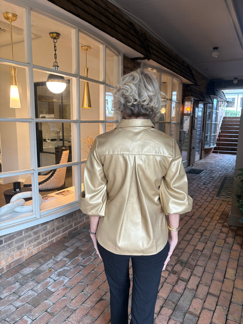 Vegan Leather Morgan Top
