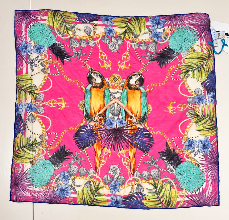 Romy Pink Parrot Scarf