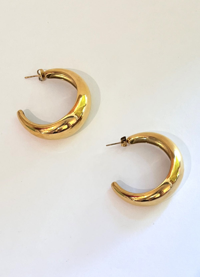 Semi Circular Gold Hoop