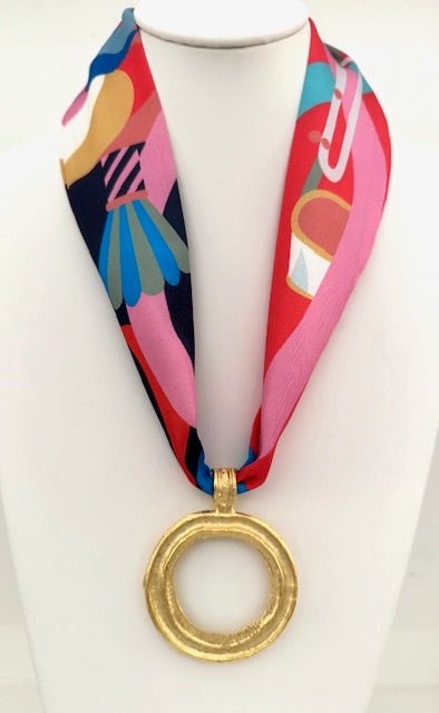 Red and Pink with Donut Necklace