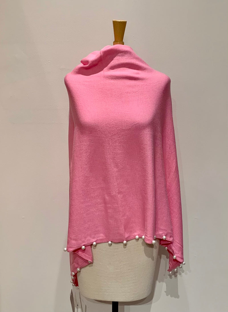 Pearl Poncho  One Size Pink