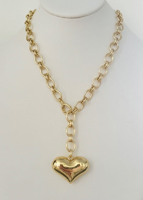 Bri Large Heart on Chunky Chain