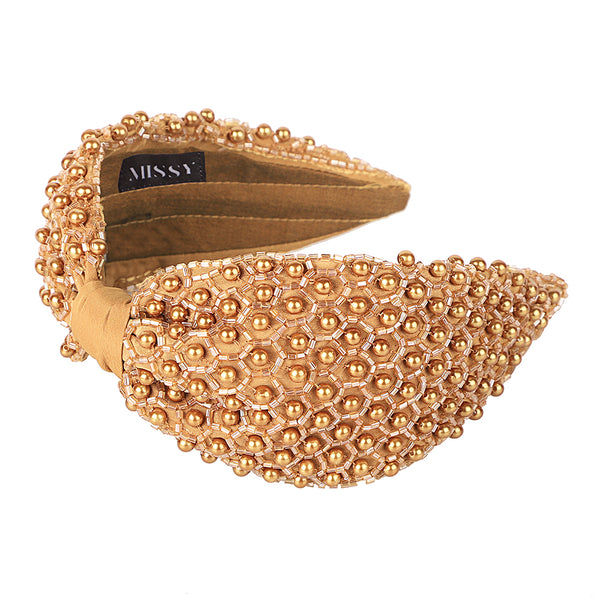 Gold Pearl Headband