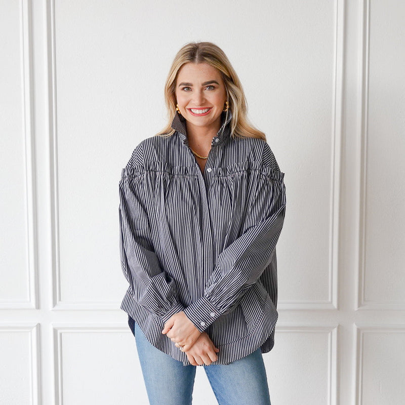 Miriam Top - Black Stripe