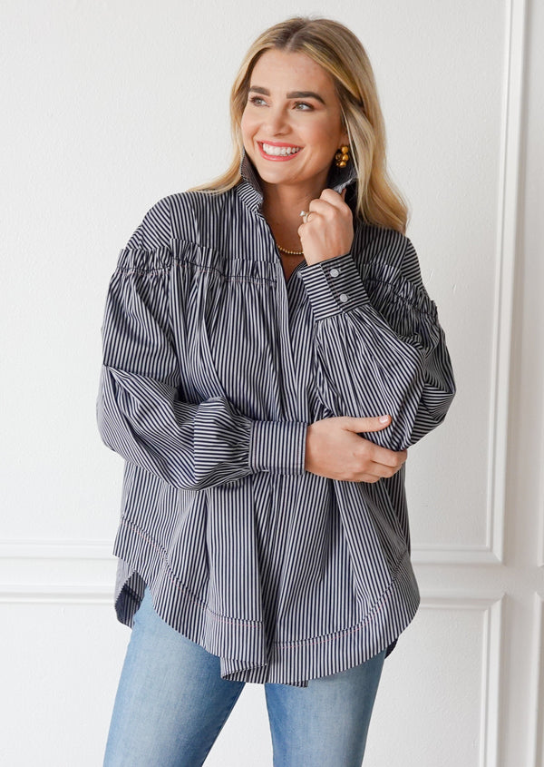 Miriam Top - Black Stripe