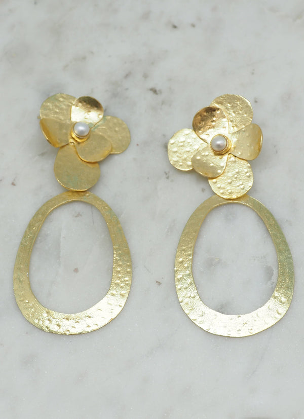 Pearl Flower Earrings