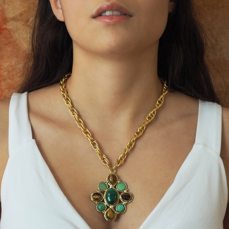 Rheane Necklace - Malachite