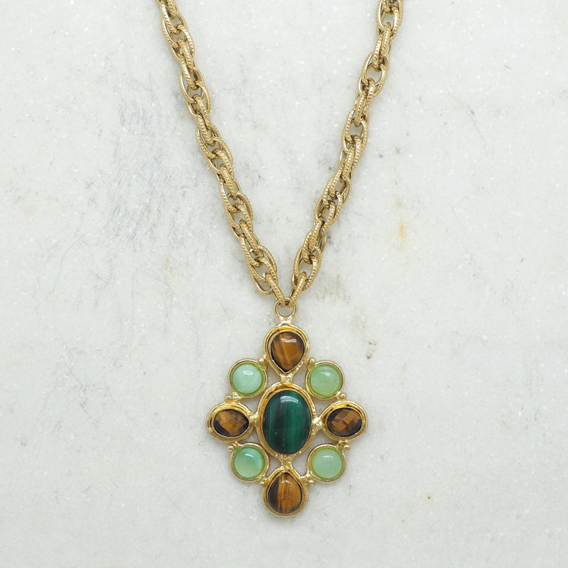 Rheane Necklace - Malachite