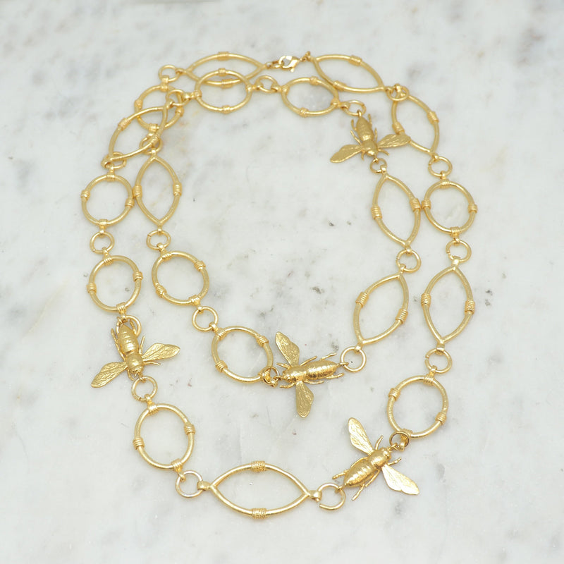 Long Bee Necklace