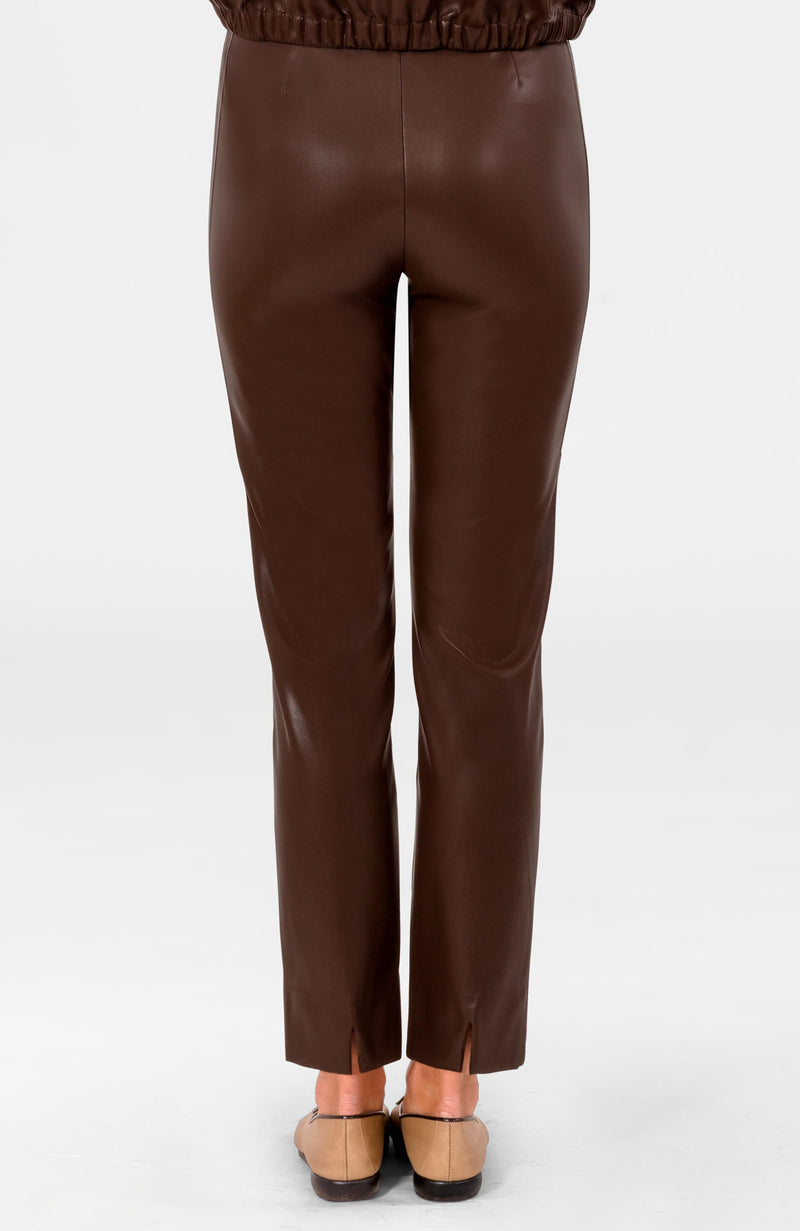 Leatherette GripeLess Pant - Espresso