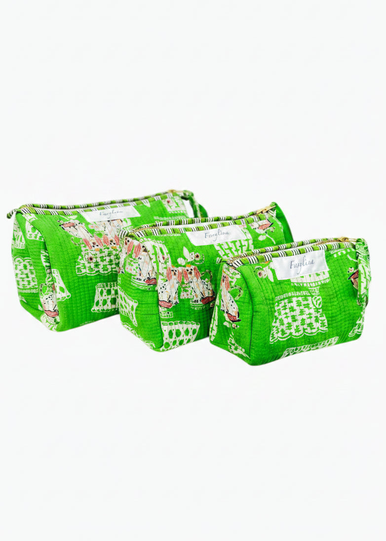 Chinoiserie Cosmetic Bag Set - 2 Colors