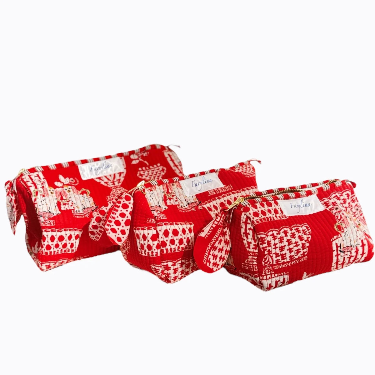 Chinoiserie Cosmetic Bag Set - 2 Colors