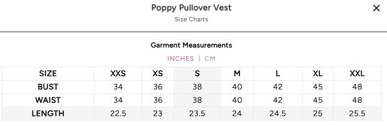 Poppy Pullover Vest