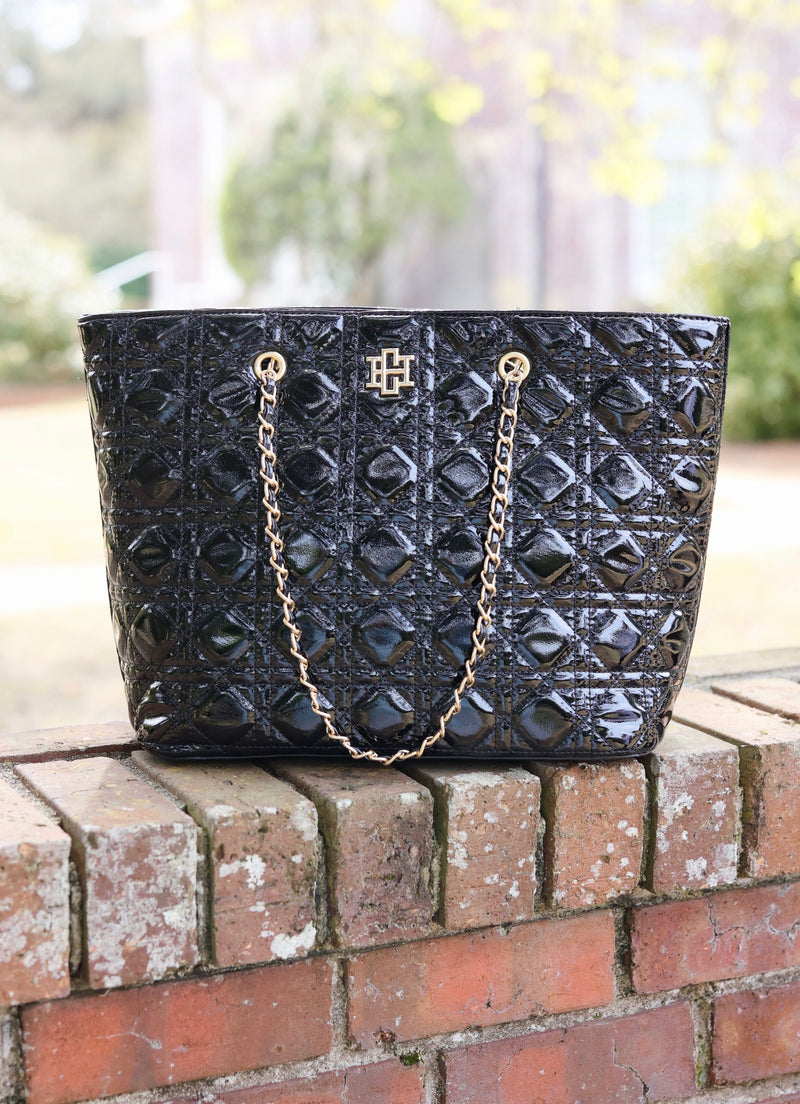 Quentin Quilted Tote - 2 Colors One Size Black