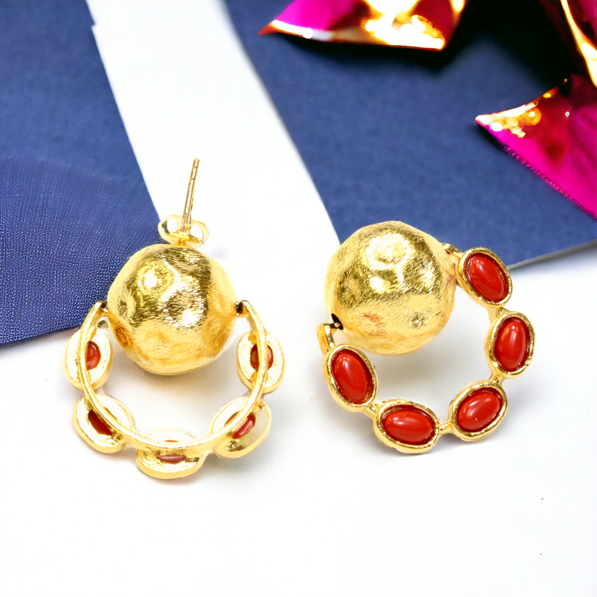 Coral Earrings