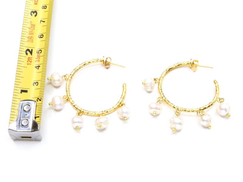 Pearl Hoop Earrings