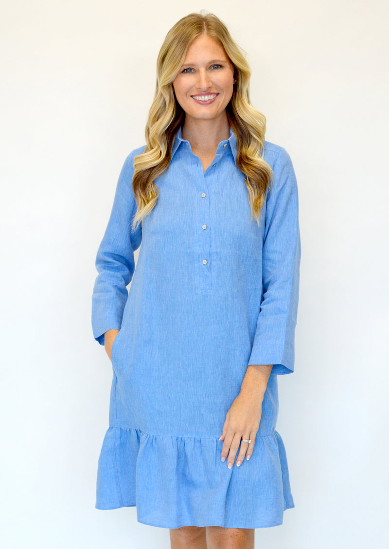 Linen Drop Waist Dress