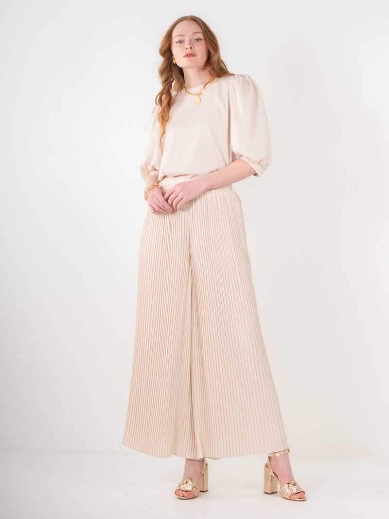 Pleated Pant - Sandshell