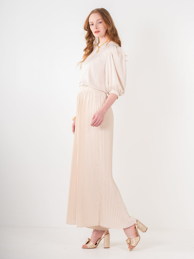 Pleated Pant - Sandshell