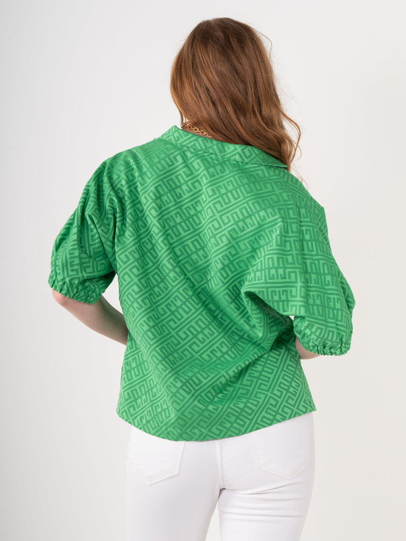 Poppy Top - Fairway Green Monogram