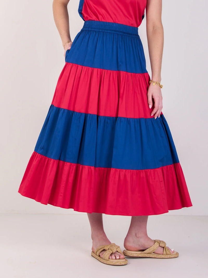 Tiered Maxi Skirt - Americano