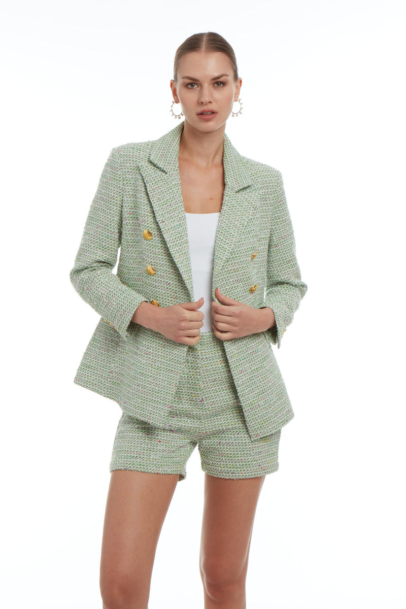Bermuda Tweed Jacket - 2 Colors XS Kelly Tweed